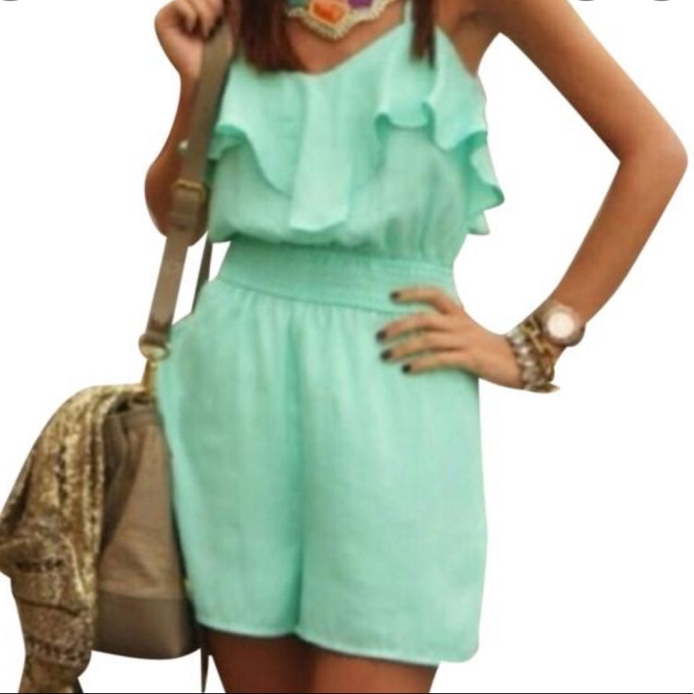 BCBG RUFFLE ROMPER